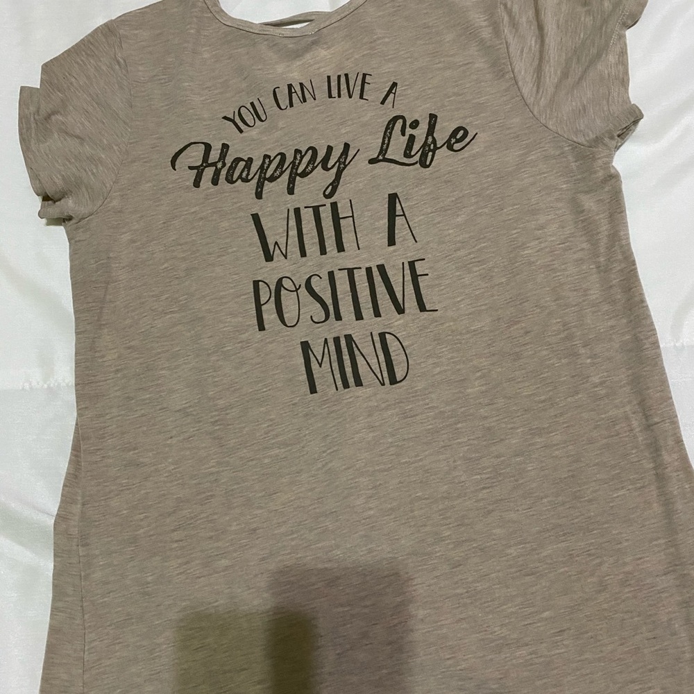 Nude Short Sleeve Graphic Top